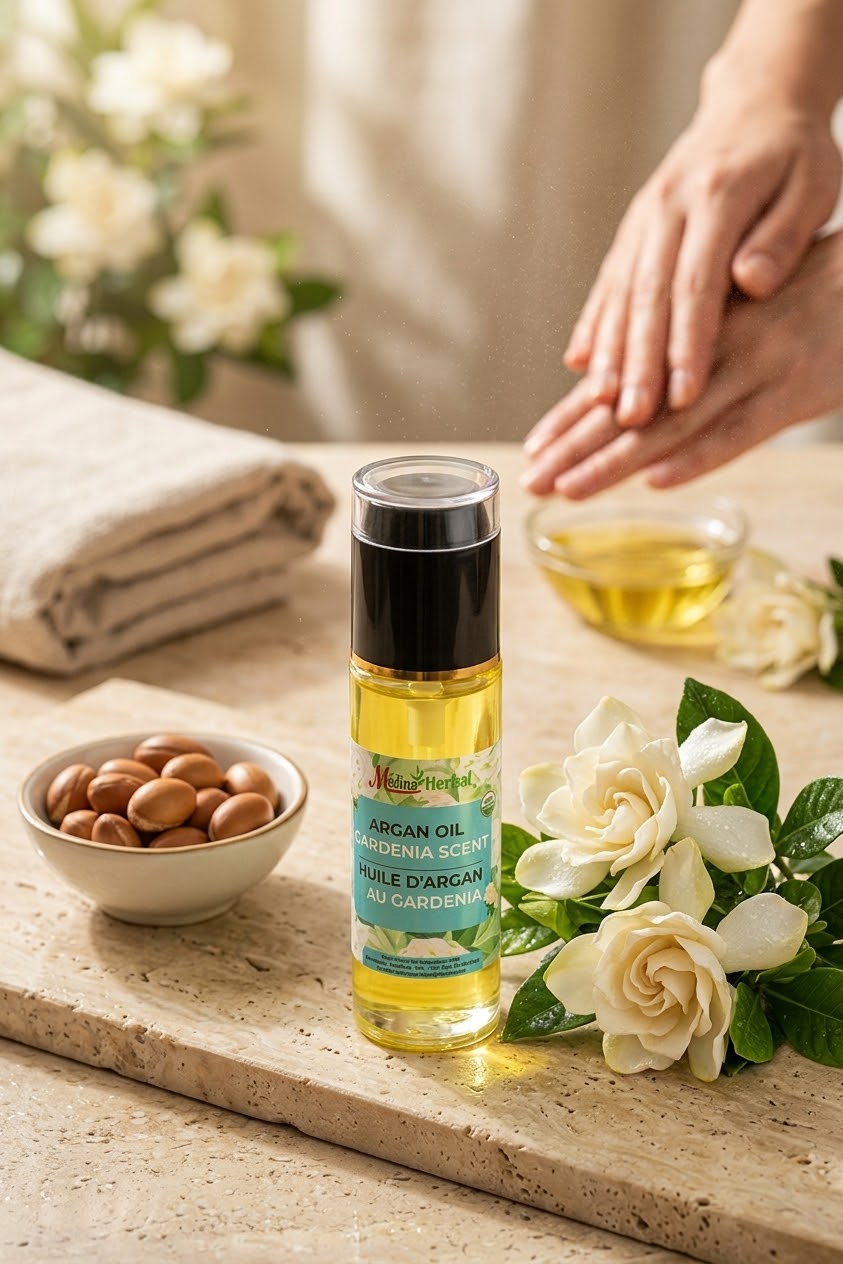 huile d'argan au gardénia